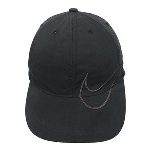 Nike Golf Strapback Cap Embroidered Swoosh Unisex Trucker Baseball Hat Black
